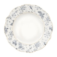 Plato de 20,4 cm diseño Versalles con borde dorado
