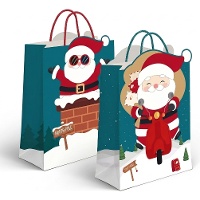 Bolsa regalo de 45 x 33 x 10 cm de Papá Noel - 1 unidad