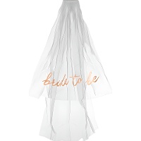 Velo de Bride to be blanco para novia de 63 cm
