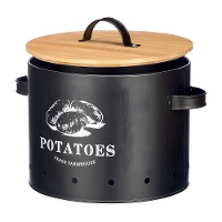 Patatero con tapa de bambú - 1 unidad