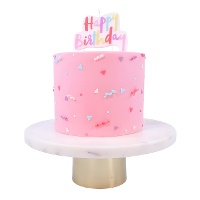 Vela de Happy Birthday de colores de 10 x 7,5 cm - PME - 1 unidad
