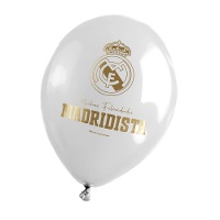 Globos de látex del Real Madrid de Felicidades madridista - 6 unidades