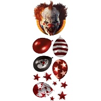 Decoraciones adhesivas para pared de payaso asesino