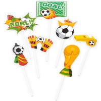 Topper para tarta de Fútbol goal - 7 unidades