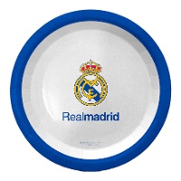 Plato de Real Madrid blanco de 18 cm - 8 unidades