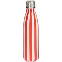 Botella de 0,5 L a rayas rojas y blancas