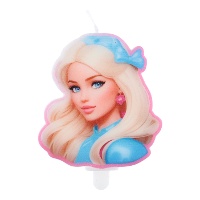 Vela de Barbie Girly de 7 x 7.5 cm - 1 unidad