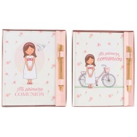 Libreta con bolígrafo de Comunión niña - 1 unidad