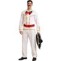 Disfraz de mariachi blanco para hombre