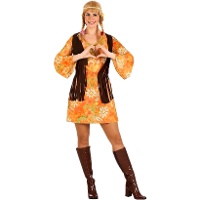 Disfraz de hippie love power para mujer