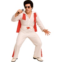 Disfraz de Rey del Rock rojo para hombre