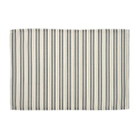 Mantel individual de 45 x 30 cm a rayas azul y beige