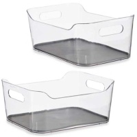 Organizador de baño de 24,5 x 17 x 10,5 cm con asas