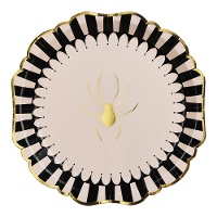 Platos de Araña Dorada de 23 cm - 6 unidades