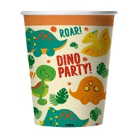 Vasos de Dino fiesta de 250 ml - 8 unidades