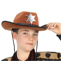 Sombrero de Sherif de oeste infantil