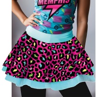 Falda de tutú de leopardo de colores de 40 cm