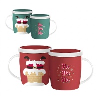Taza de 350 ml de Navidad HoHoHo con Papá Noel con filtro para té - 1 unidad