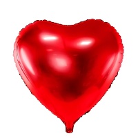Globo de corazón XL de colores de 61 cm - PartyDeco - 1 unidad