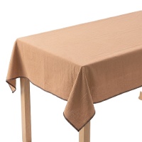 Mantel de 1,45 x 1,40 m de tela mostaza