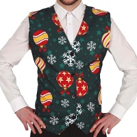 Chaleco navideño con bolas