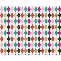 Papel de regalo con rombos de colores de 2 x 0,70 m - 1 unidad