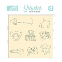 Chipboard de bebes - Artis decor - 8 unidades