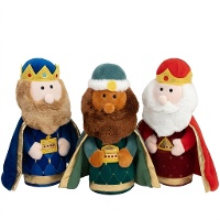 Peluche de Reyes Magos de 20 cm en caja - 3 unidades