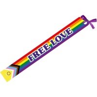 Banda de Free Love arcoíris de 150 x 10 cm