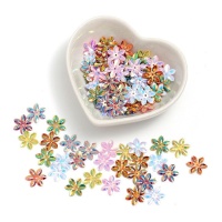 Lentejuelas de flores 3D multicolor de 1,2 cm - 5 gr