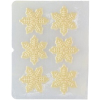 Figuras de chocolate blanco de copos de nieve - 6 unidades