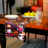 Camino de mesa de 28 cm de Happy Halloween - 2,75 m