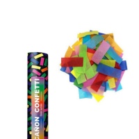 Cañón de confetti de papel multicolor de 50 cm
