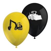 Globos de látex de construcción de 28 cm - 8 unidades