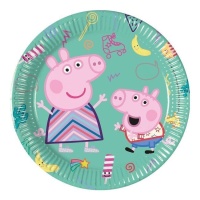 Platos de Peppa Pig y George de 20 cm - 8 unidades