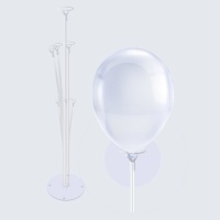 Centro de mesa para globos de 7 varillas transparente de 70 cm