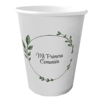 Vasos de Mi Primera Comunión Hojas - 8 unidades