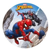 Oblea comestible de Spiderman de 15,5 cm - sin E171
