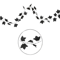Guirnalda de hojas negras - 2 m