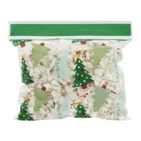 Bolsas para dulces transparentes de árboles de Navidad de 18,5 x 18,5 cm - Wilton - 20 unidades
