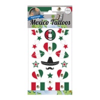 Tatuajes temporales surtidos de México - 1 lámina