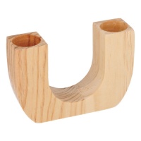 Portavelas de madera personalizable de tubo de 10,7 x 7,3 cm - Artemio