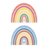 Servilletas de arcoíris de colores de 33 x 33 cm - 20 unidades