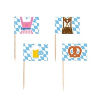 Picks para cupcakes de Oktoberfest - 30 unidades