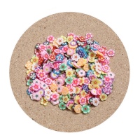 Figuras decorativas de flor multicolor de 0,5 cm