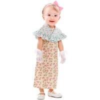 Disfraz de anciana de vestido floral para bebé