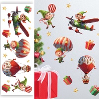 Decoración para pared adhesiva de Elfos de 70 x 25 cm