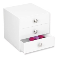 Organizador de baño con 3 cajones blanco