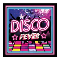 Servilletas de Disco Fever de 16,5 x 16,5 cm - 12 unidades