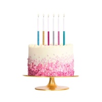 Velas largas de colores brillantes de 14,5 cm - 12 unidades